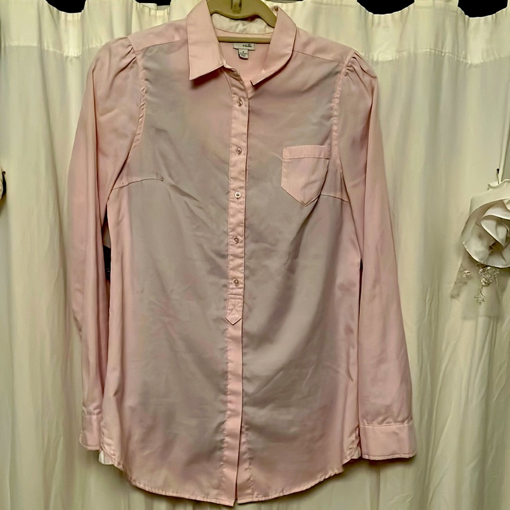 Extra long pink shirt